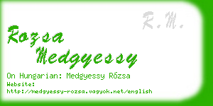 rozsa medgyessy business card